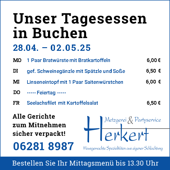 Tagesessen in Buchen